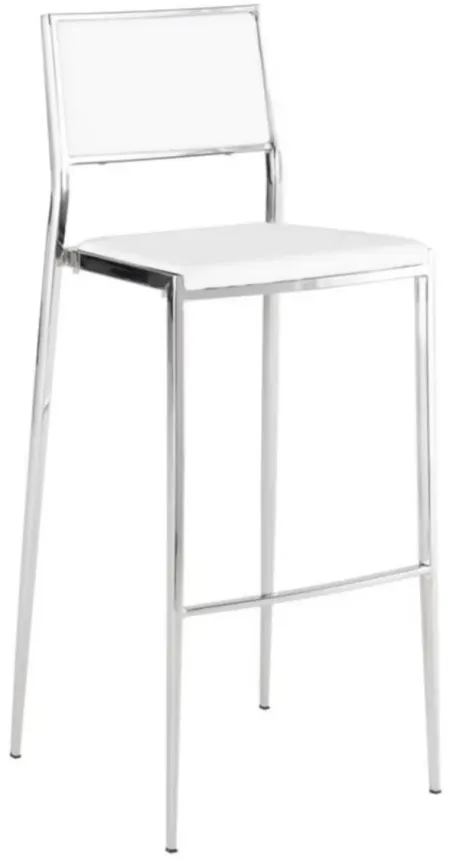 Aaron Bar Stool in WHITE by Nuevo