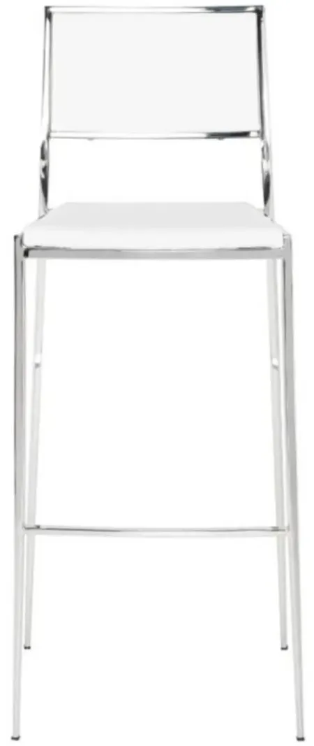 Aaron Bar Stool in WHITE by Nuevo