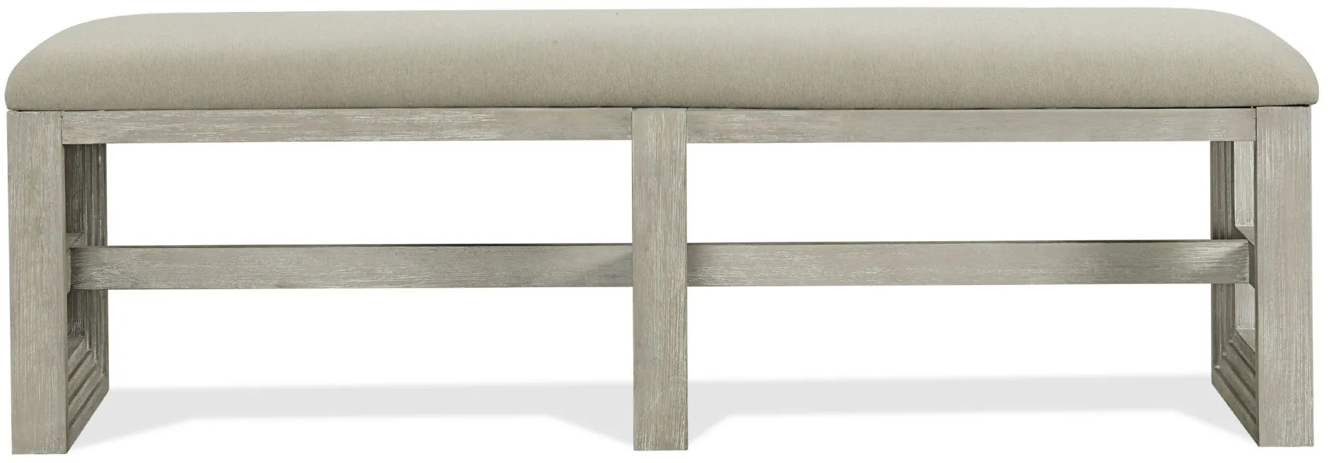 Cascade Upholstered Dining Bench in Dovetail by Riverside Furniture