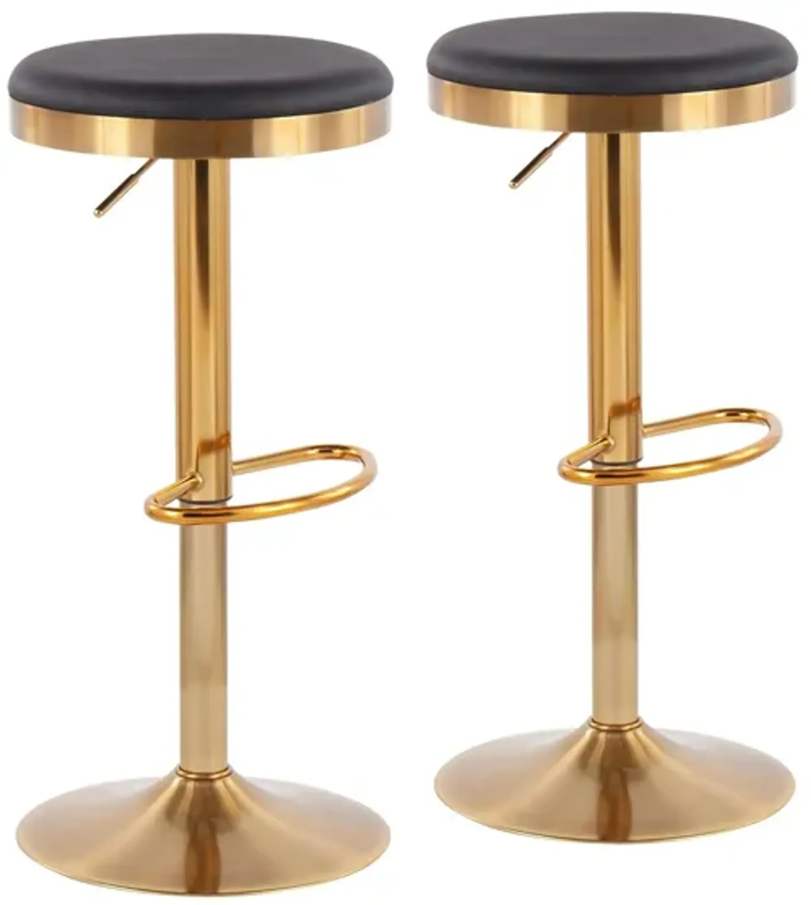 Dakota Upholstered Adjustable Barstool - Set of 2