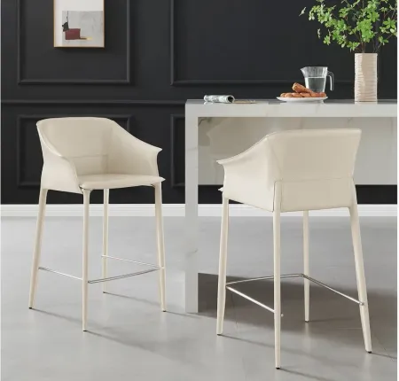 Callie Counter Stool in Vanilla by New Pacific Direct