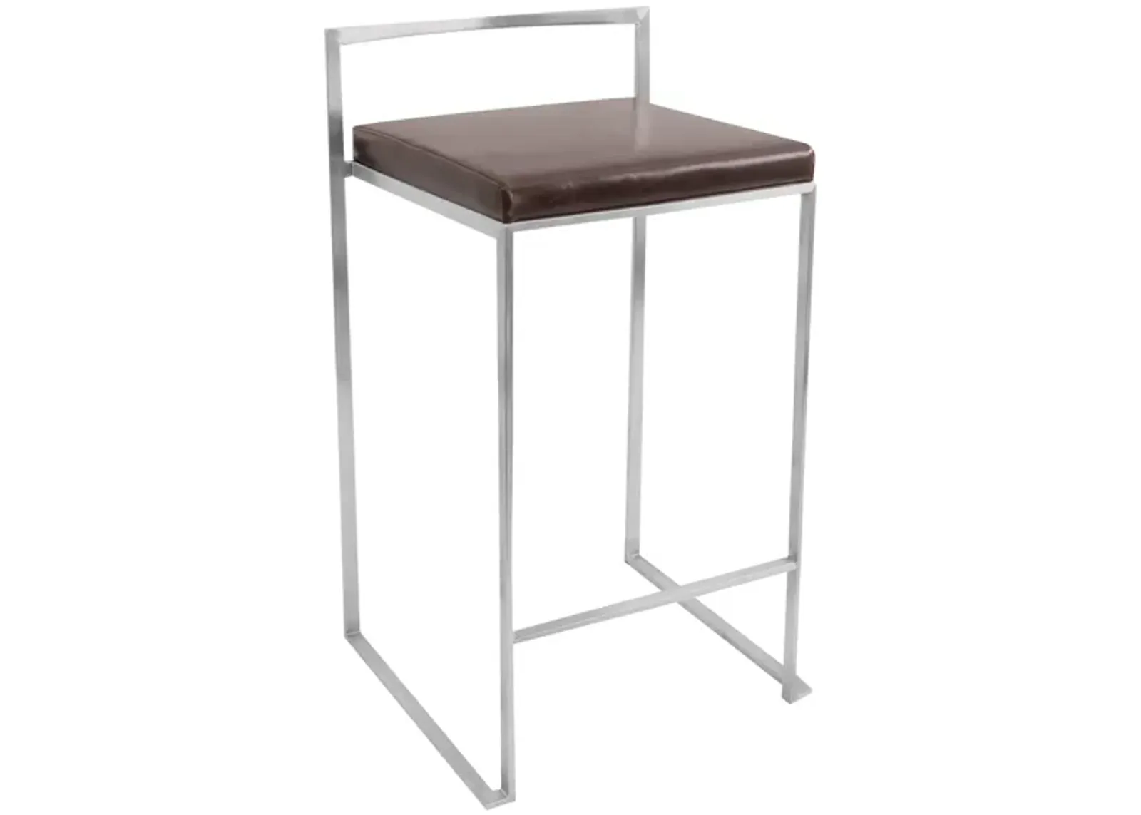 Fuji Counter Stool: Set of 2 in Brown by Lumisource