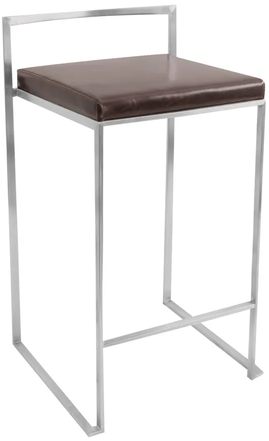 Fuji Counter Stool: Set of 2 in Brown by Lumisource