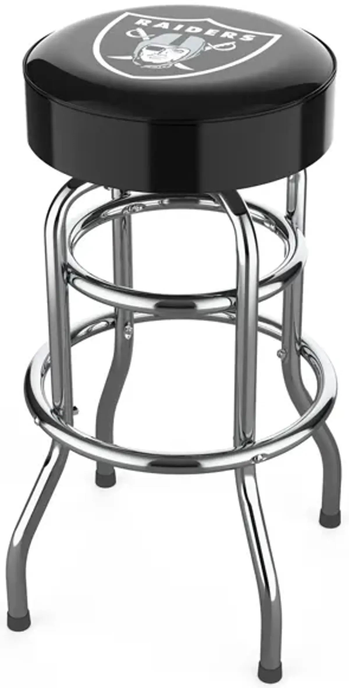 NFL Backless Swivel Bar Stool in Las Vegas Raiders by Imperial International