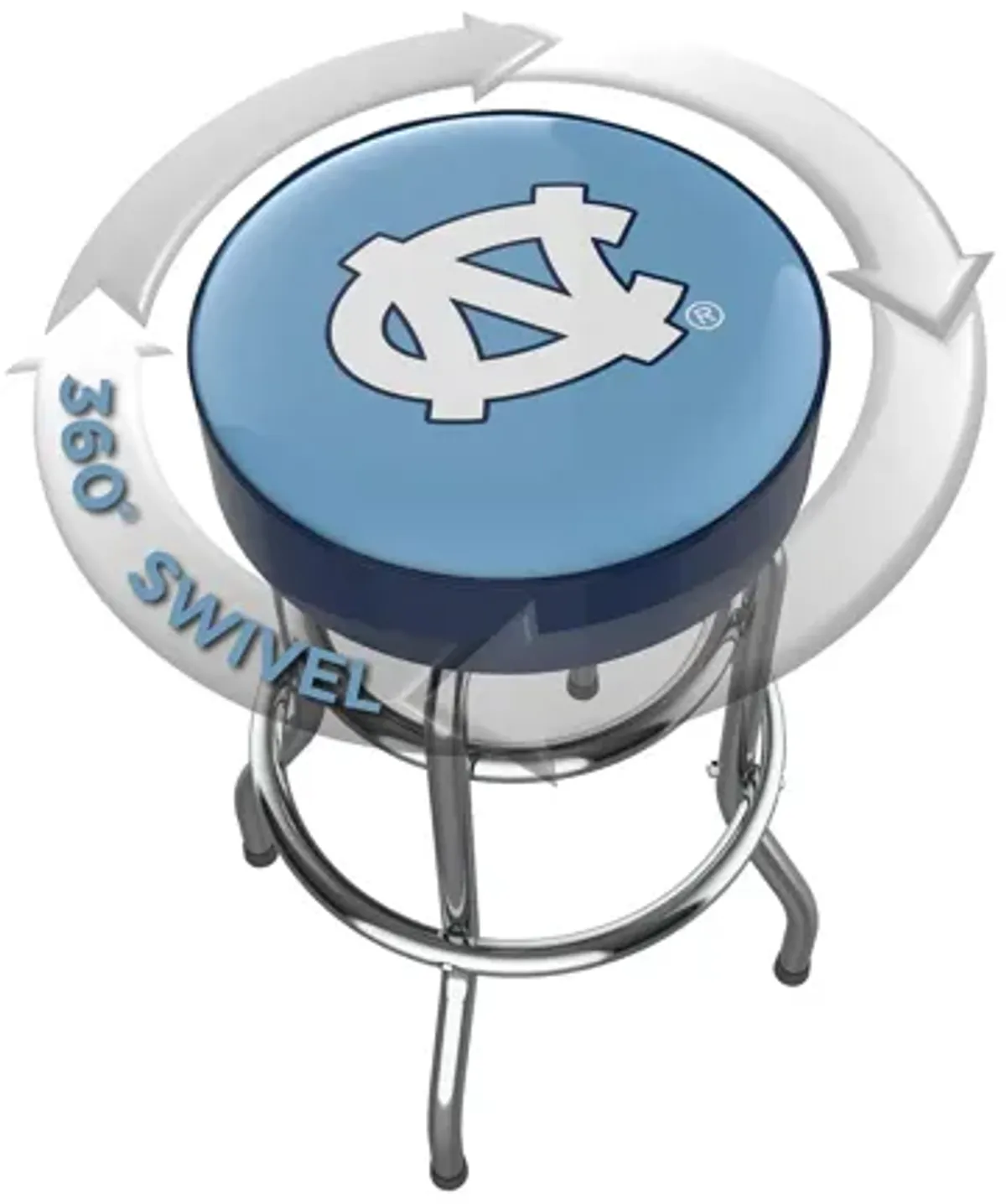 NCAA Backless Swivel Bar Stool