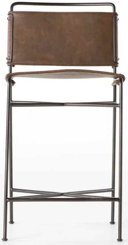 Wharton Counter Stool in Distressed Brown by Four Hands