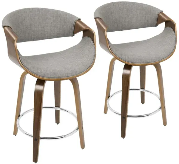Curvo 24'' Counter-Height Stool - Set of 2