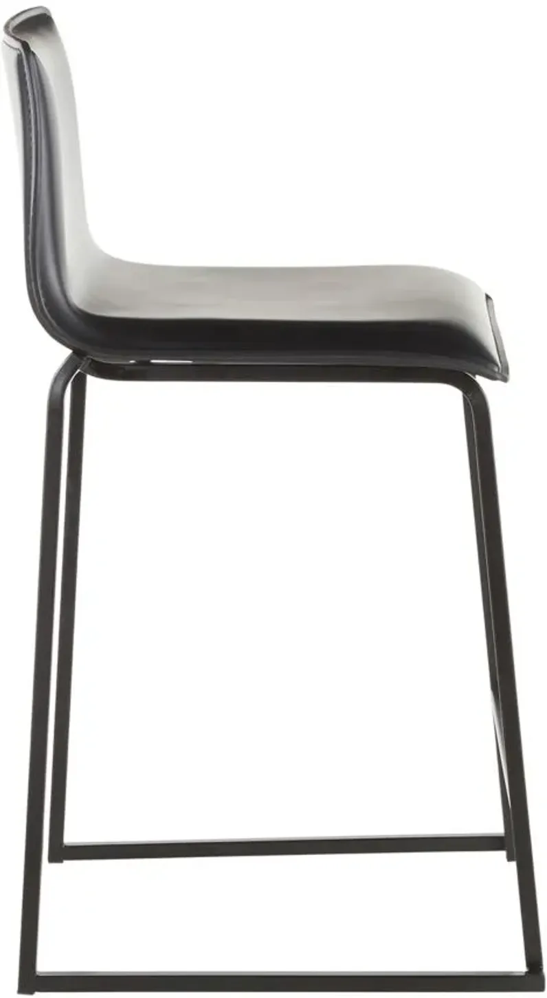 Mara Counter-Height Stool - Set of 2 in Black by Lumisource