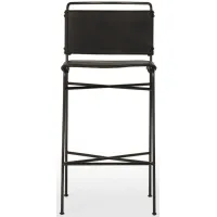 Irondale Barstool in Distressed Black by Four Hands