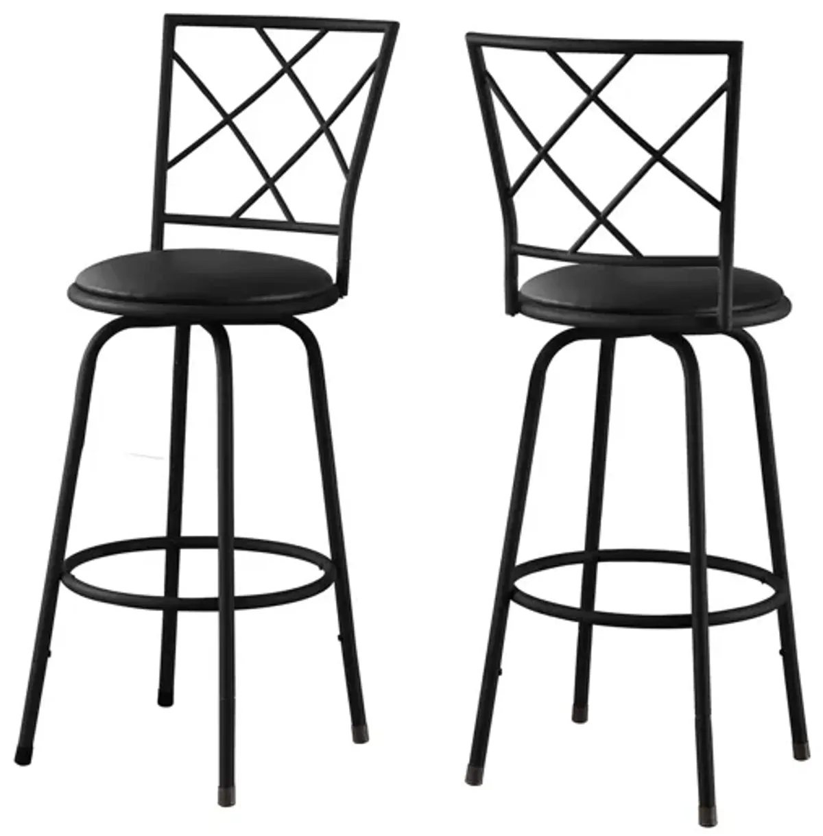 Monarch Barstool- Set of 2 in Black by Monarch Specialties