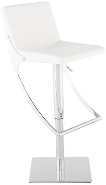 Swing Adjustable Stool in WHITE by Nuevo