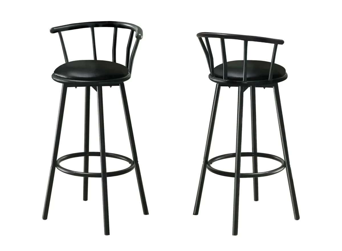 Single Curved Barstool in Black by Monarch Specialties