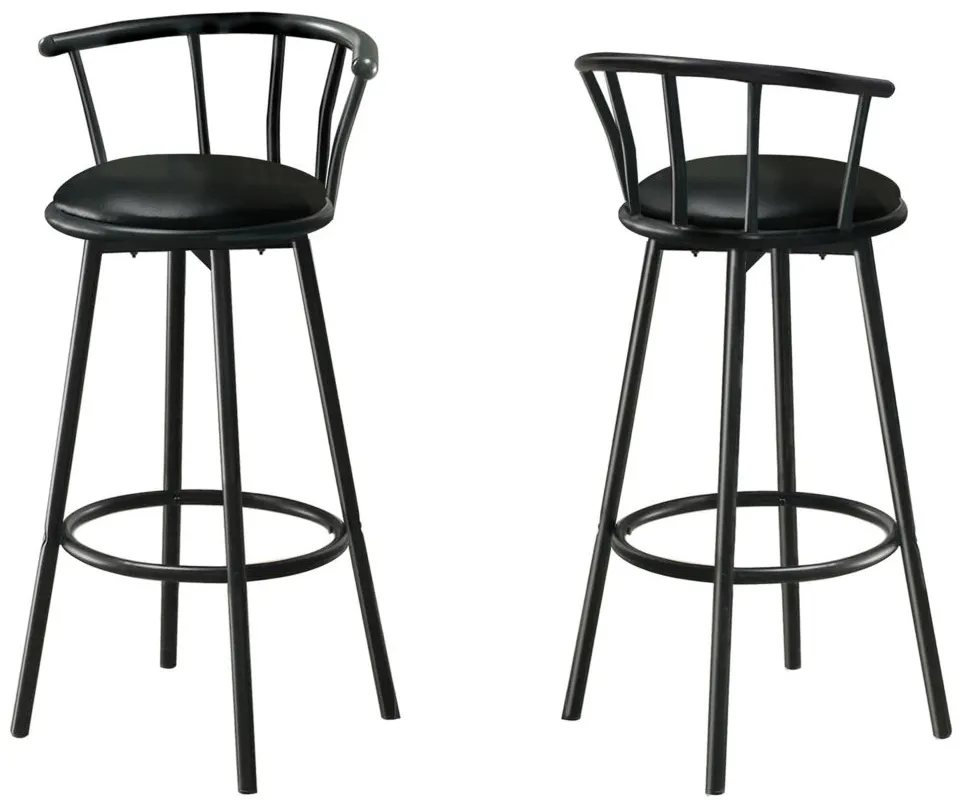 Single Curved Barstool in Black by Monarch Specialties