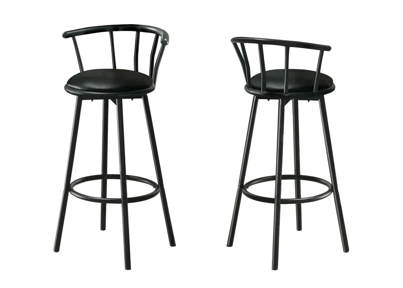 Single Curved Barstool in Black by Monarch Specialties