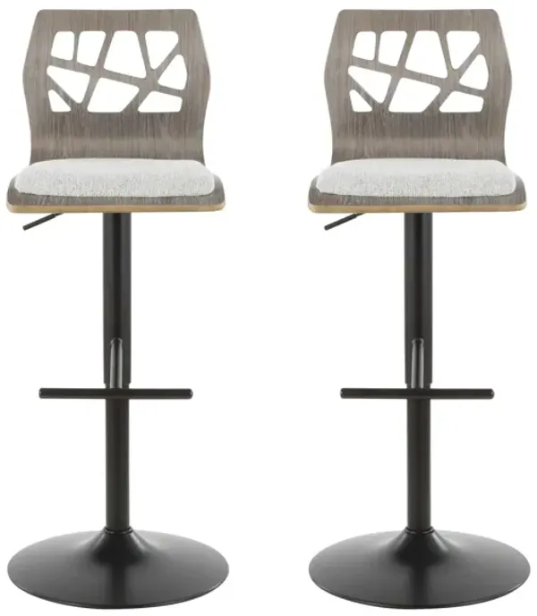 Folia Adjustable Barstool- Set of 2