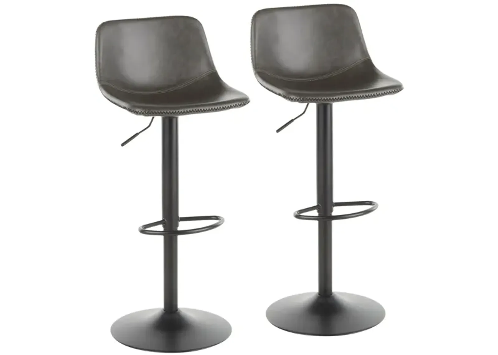 Duke Barstools: Set of 2 in Black, Grey by Lumisource