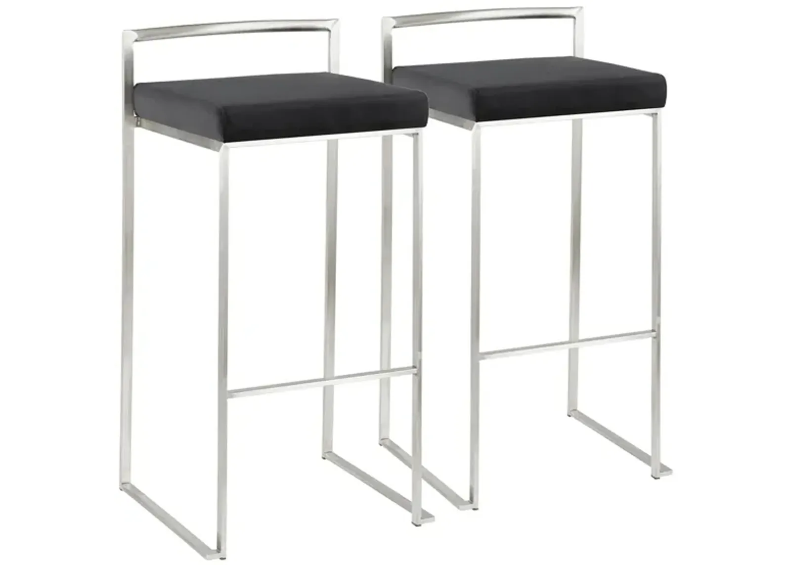 Fuji Barstools: Set of 2 in Black by Lumisource