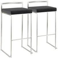 Fuji Barstools: Set of 2 in Black by Lumisource