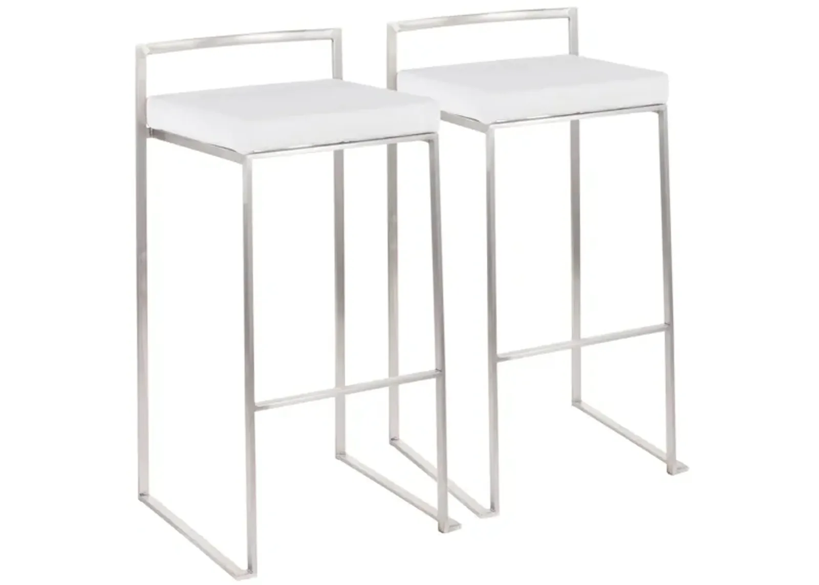 Fuji Barstools: Set of 2 in White by Lumisource