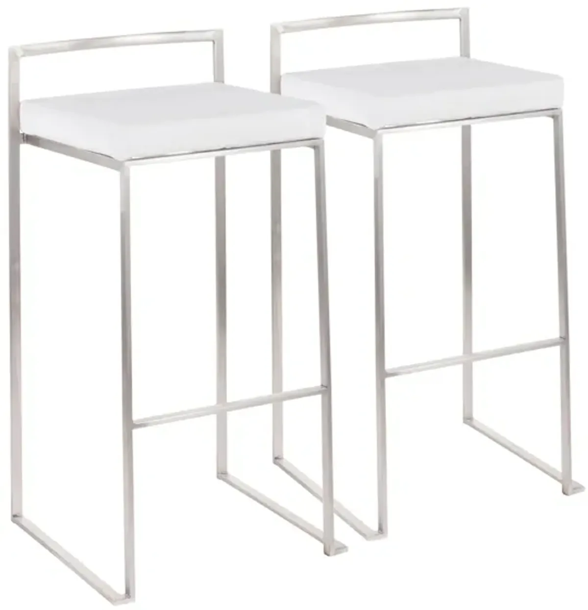 Fuji Barstools: Set of 2 in White by Lumisource