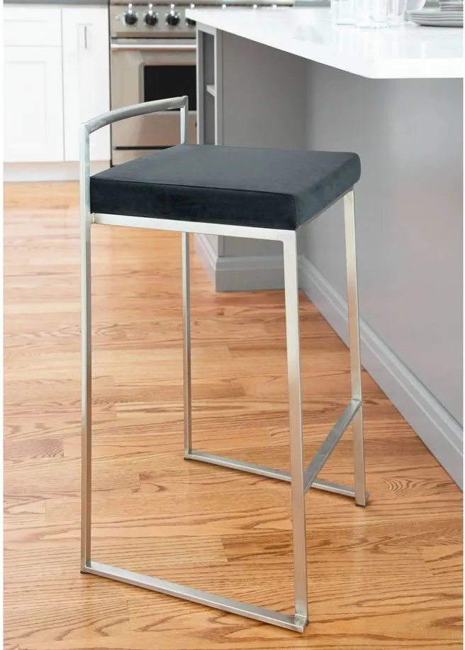 Fuji Counter Stools: Set of 2 in Black by Lumisource