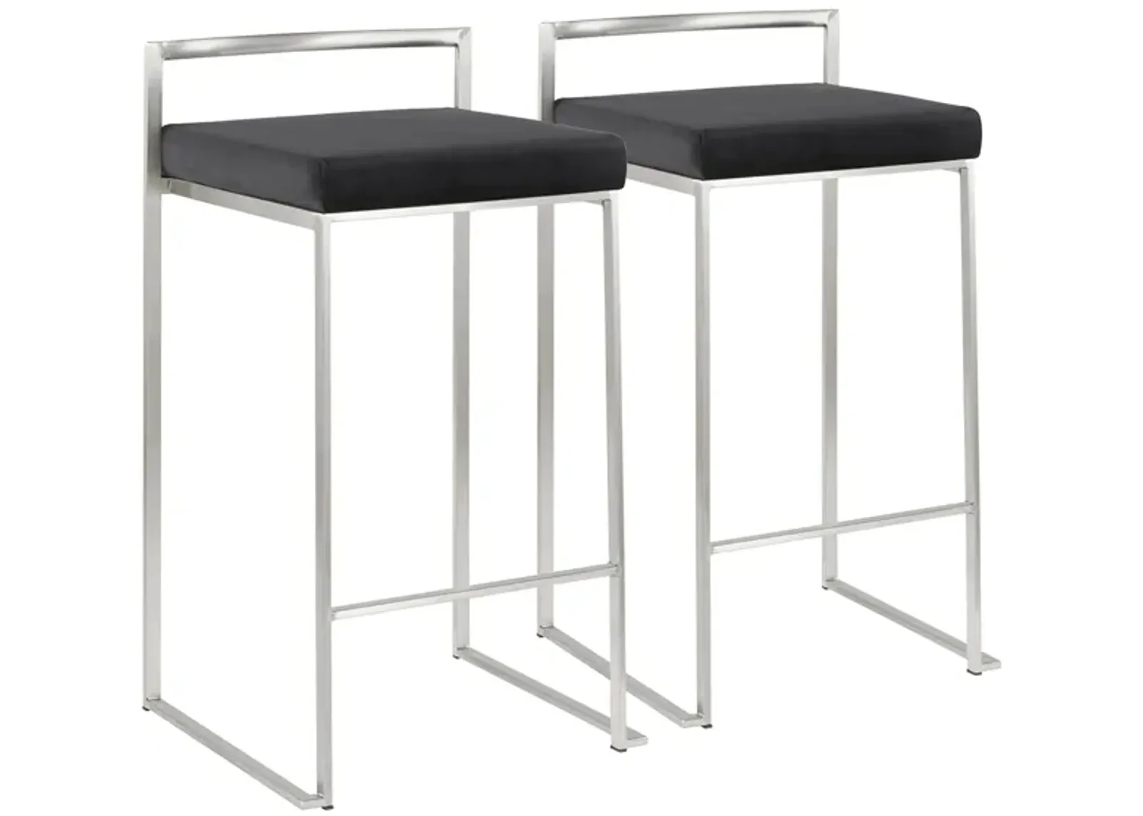 Fuji Counter Stools: Set of 2 in Black by Lumisource