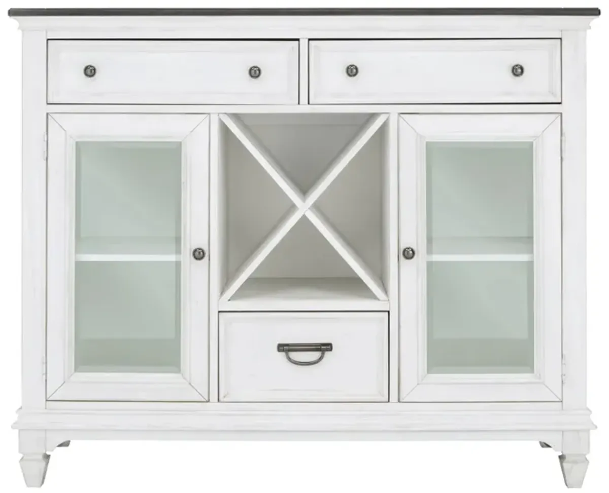 Shelby Buffet w/ Wine Storage in White / Gray by Liberty Furniture