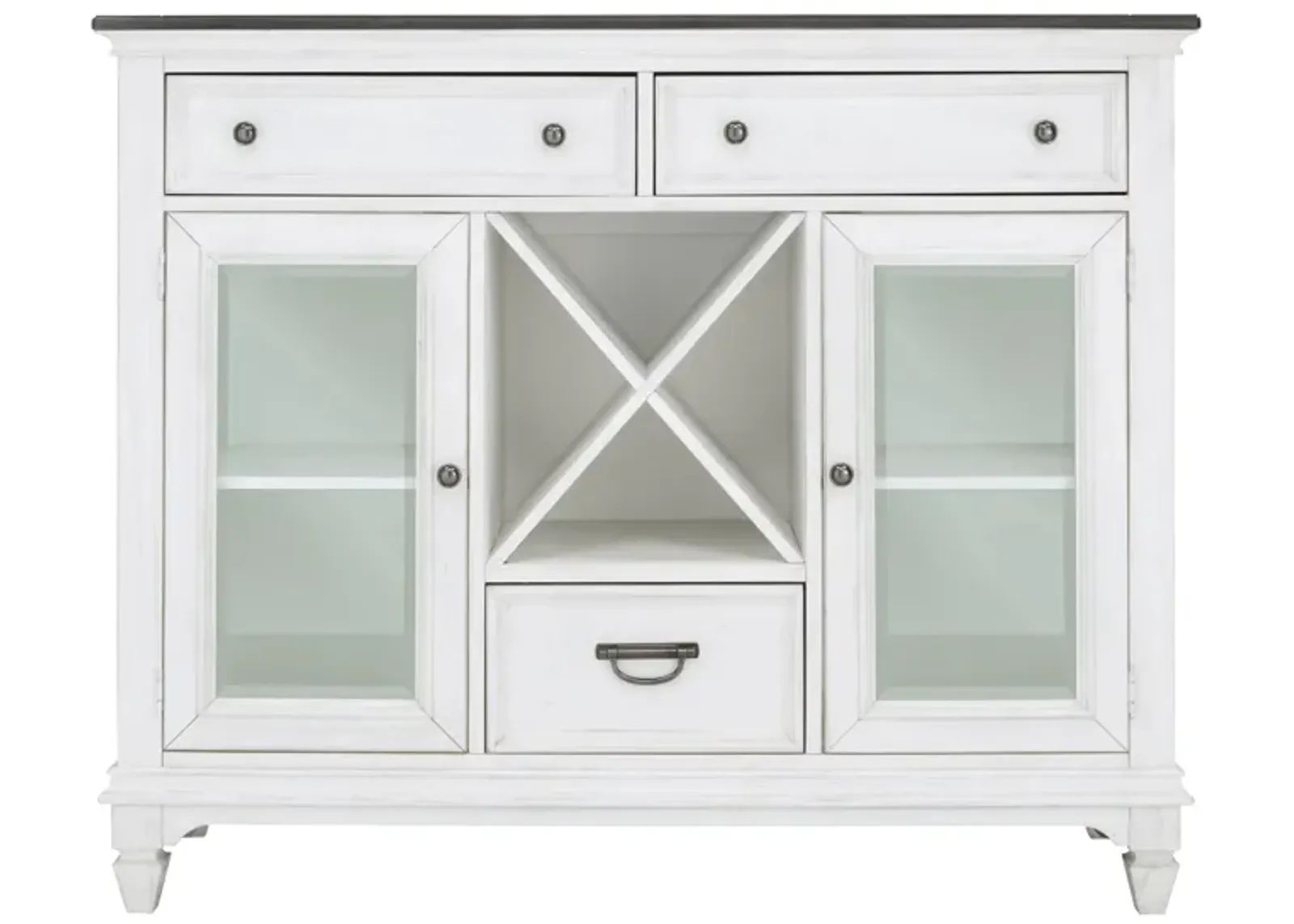 Shelby Buffet w/ Wine Storage in White / Gray by Liberty Furniture