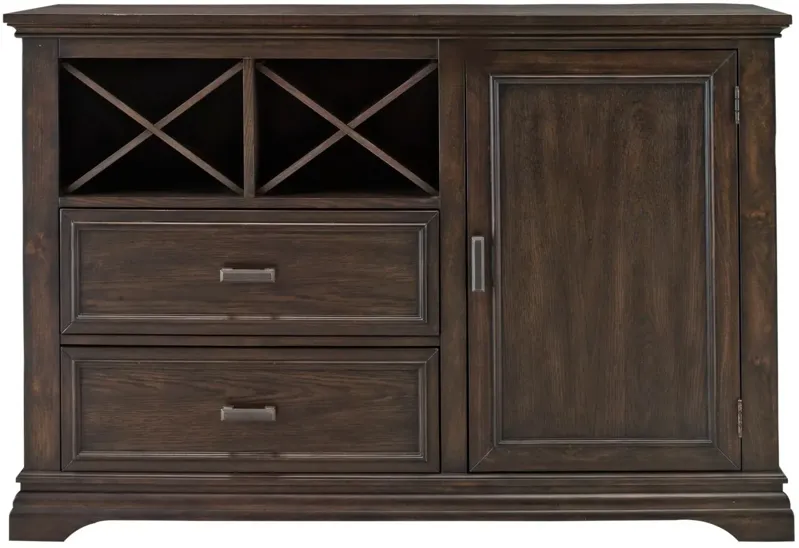 Sheffield Server w/ Wine Storage in Dark Oak by Homelegance