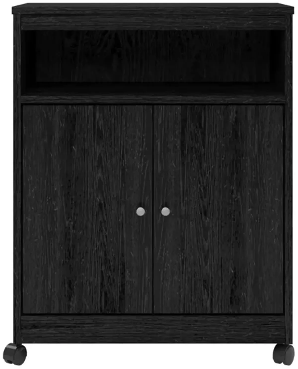 Landry Microwave Cart in Black Oak by DOREL HOME FURNISHINGS