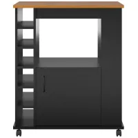Palmyra Kitchen Cart in Black by DOREL HOME FURNISHINGS