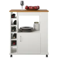 Palmyra Kitchen Cart in White by DOREL HOME FURNISHINGS