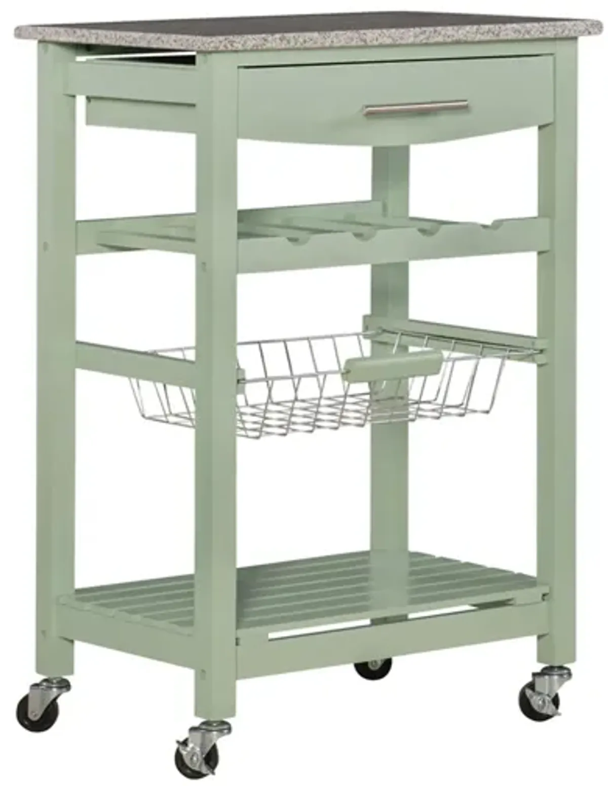 Ripley Kitchen Island in Green by Linon Home Decor