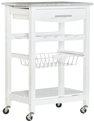 Ripley Kitchen Island in White by Linon Home Decor