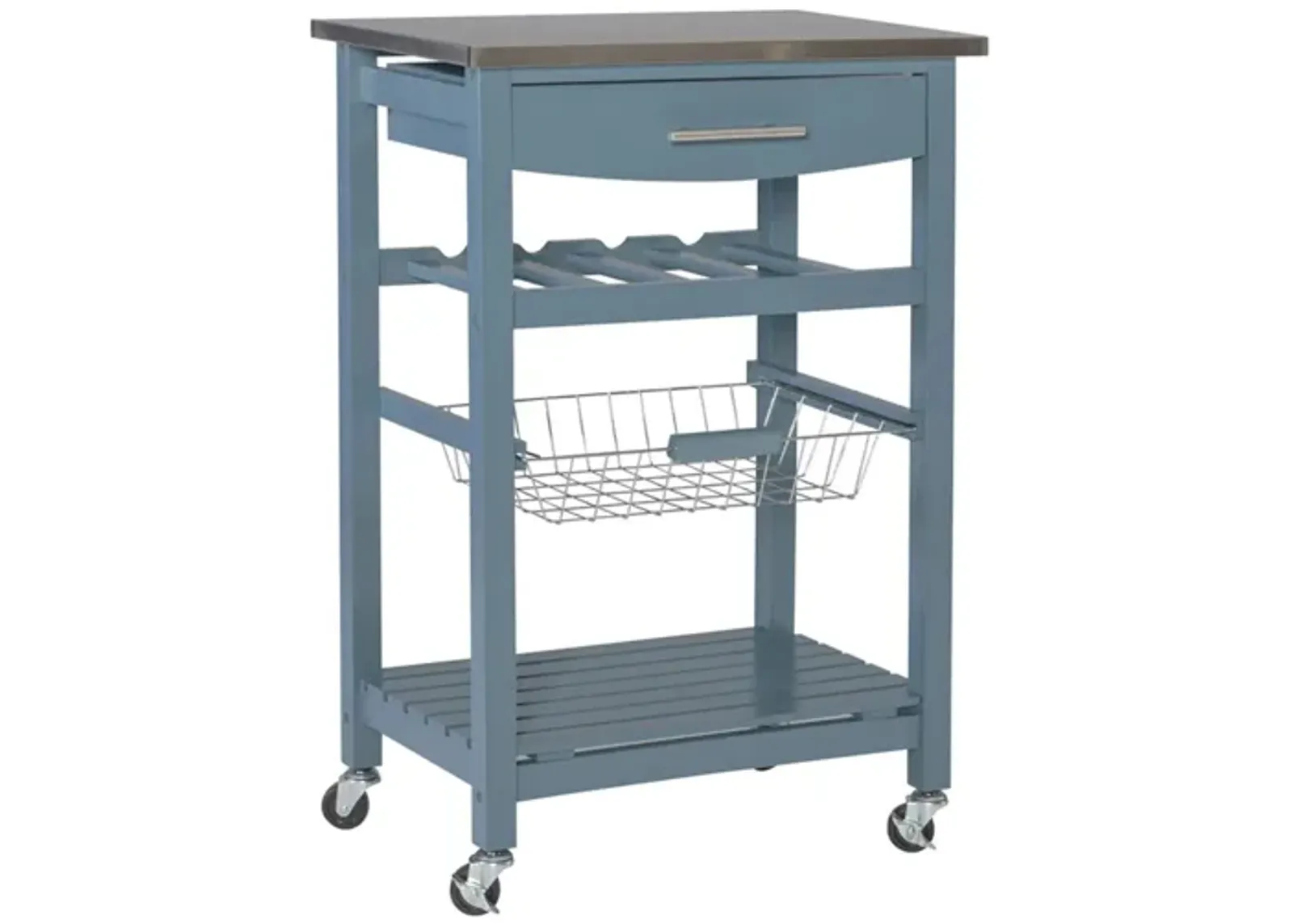 Ripley Kitchen Island in Blue by Linon Home Decor