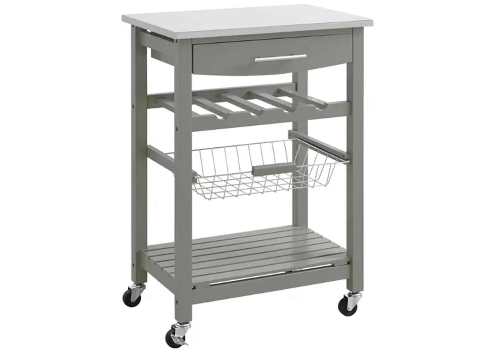 Ripley Kitchen Island in Gray by Linon Home Decor