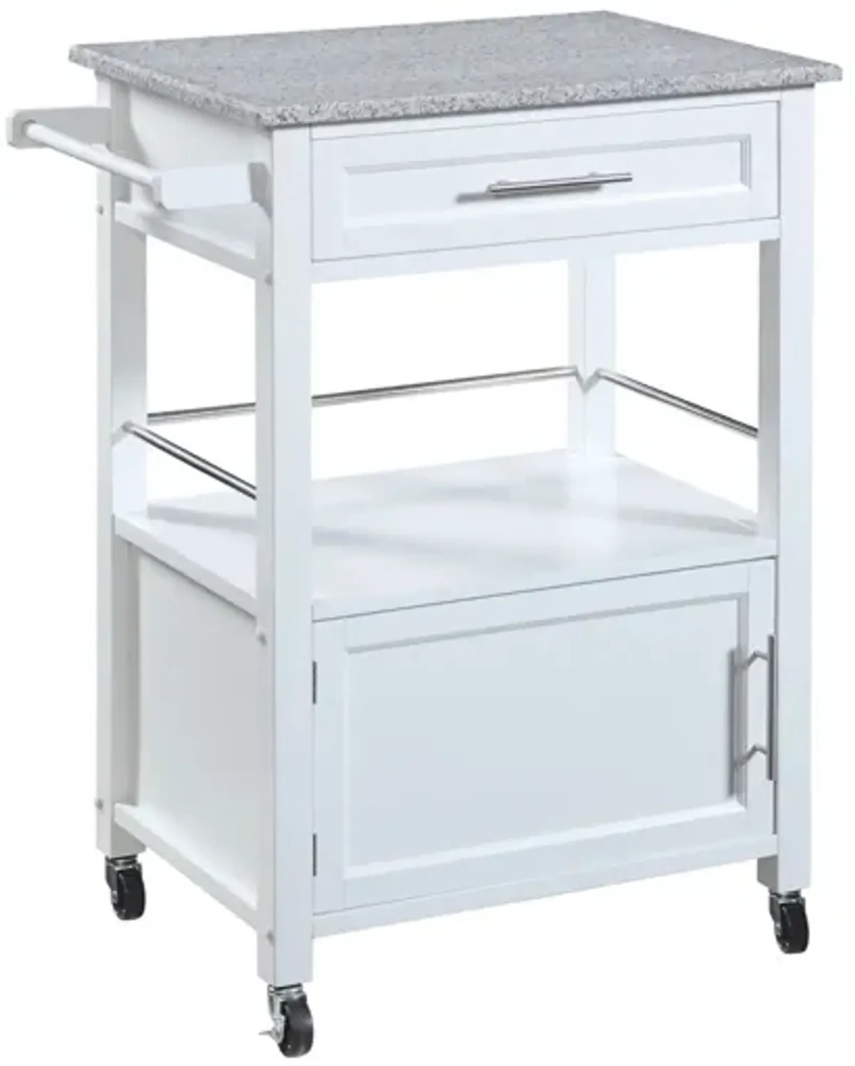 Malinta Kitchen Cart in White by Linon Home Decor