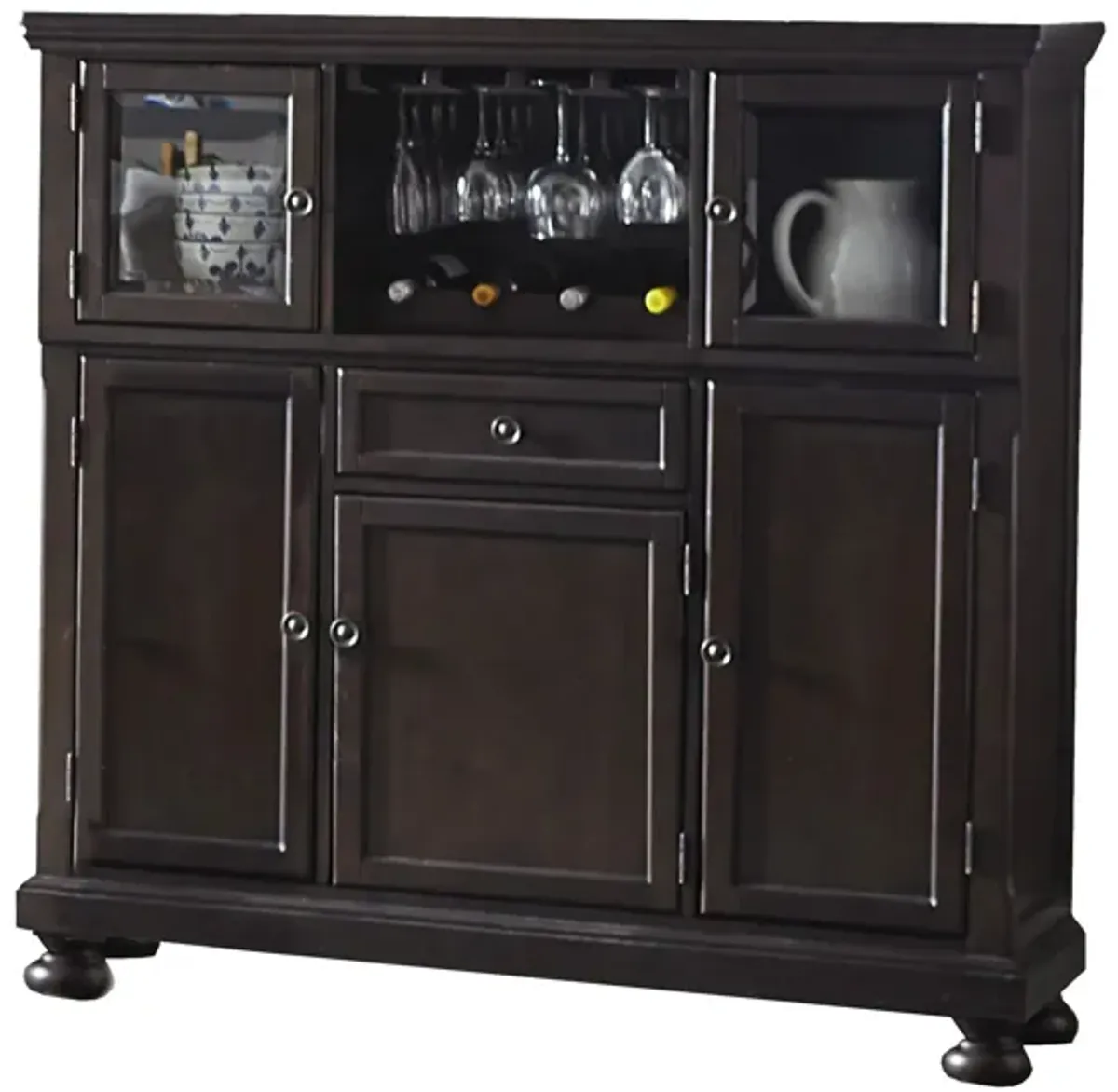 Shelley Curio W/ Wine Storage