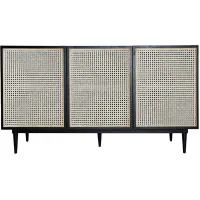Cane Sideboard in Black by LH Imports Ltd