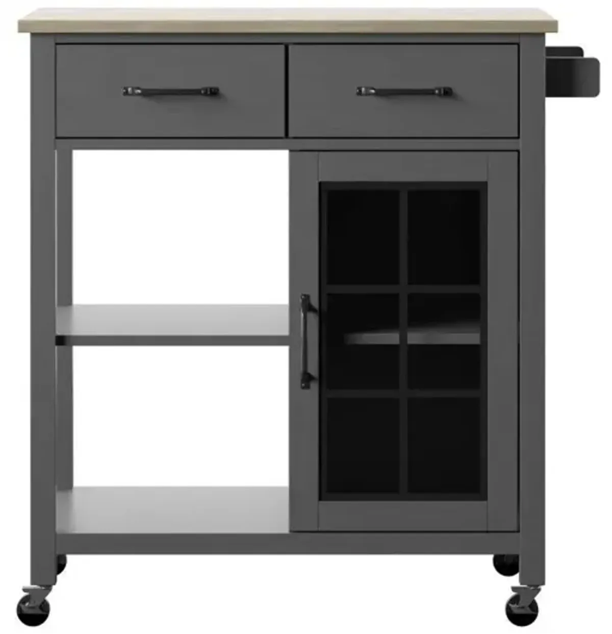 Geremia Rolling Kitchen Cart in Gray by Twin-Star Intl.