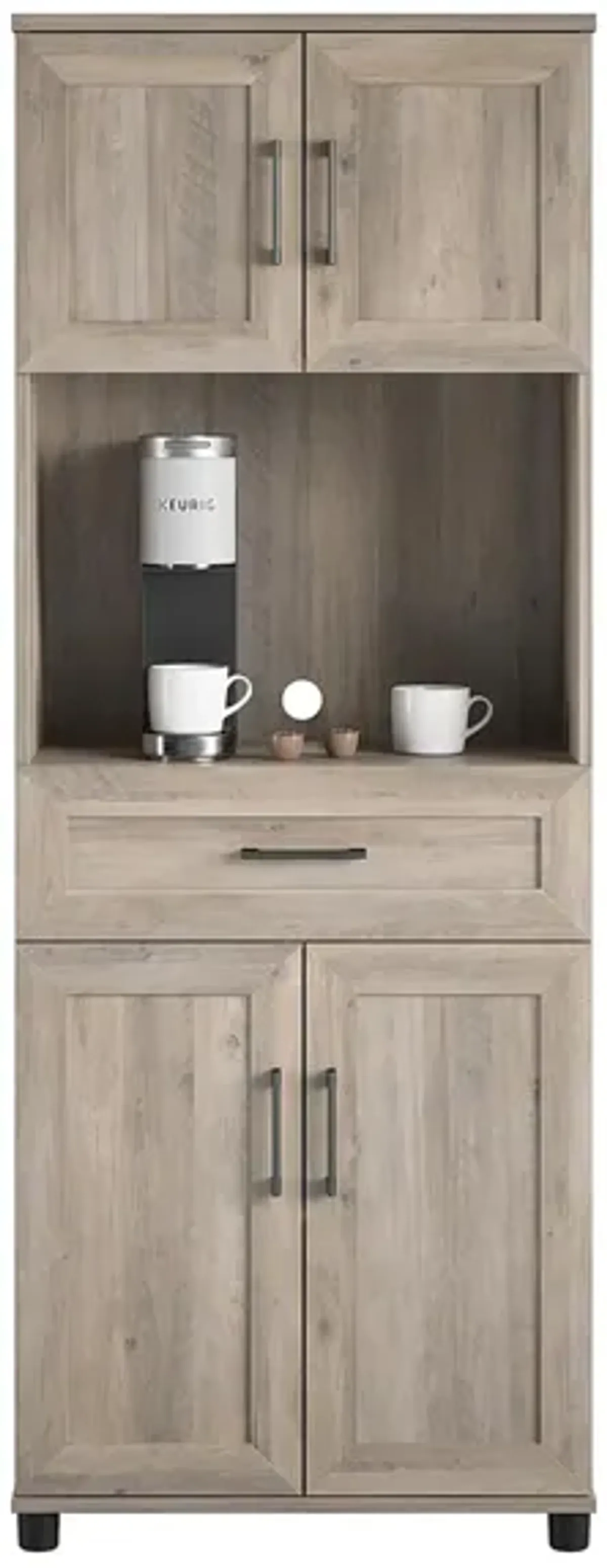 Dover Tall Coffee Bar in Gray Oak by DOREL HOME FURNISHINGS