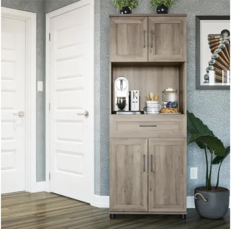 Dover Tall Coffee Bar in Gray Oak by DOREL HOME FURNISHINGS