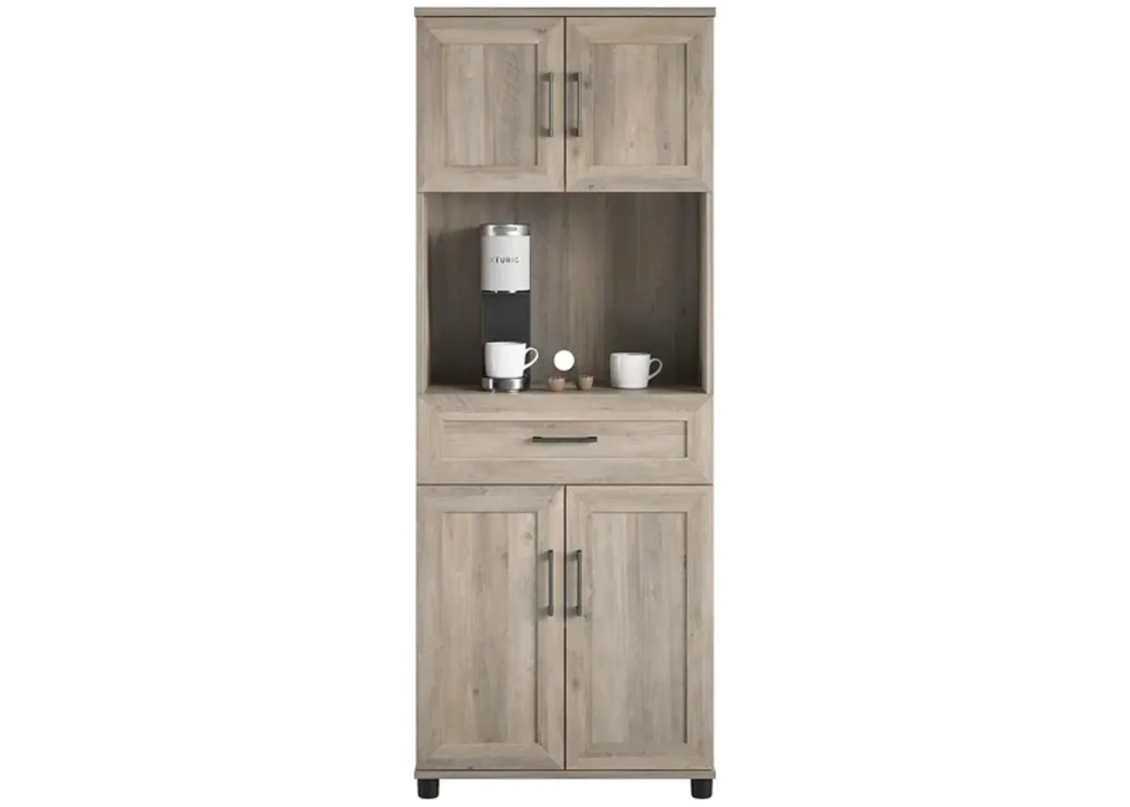 Dover Tall Coffee Bar in Gray Oak by DOREL HOME FURNISHINGS