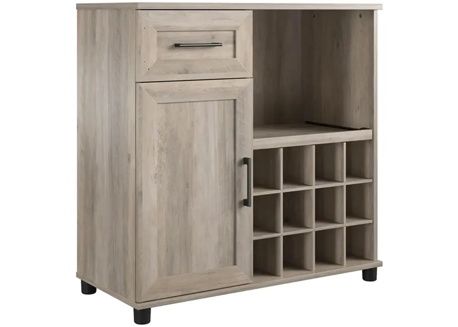 Dover Bar Cabinet in Gray Oak by DOREL HOME FURNISHINGS