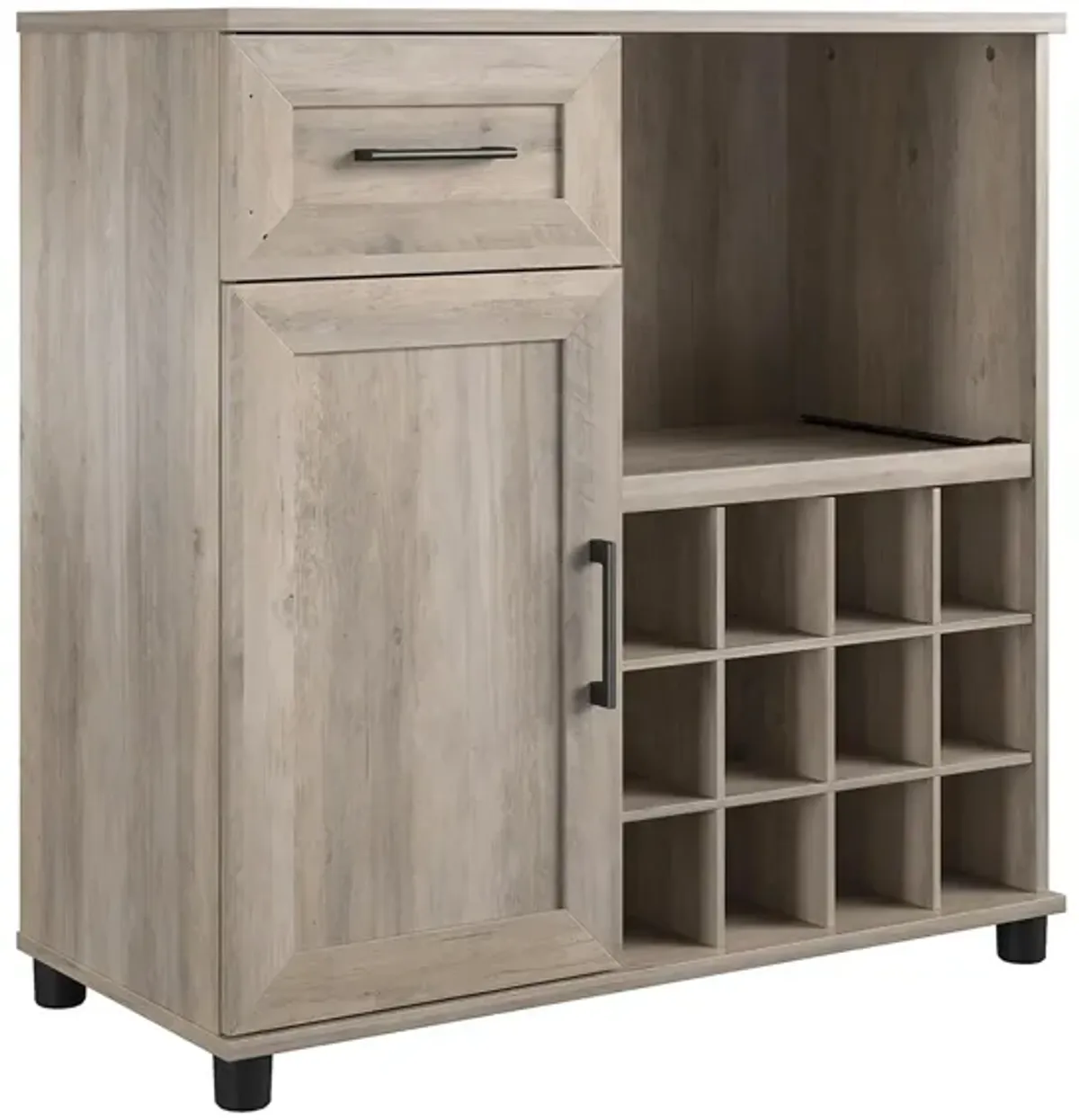 Dover Bar Cabinet in Gray Oak by DOREL HOME FURNISHINGS