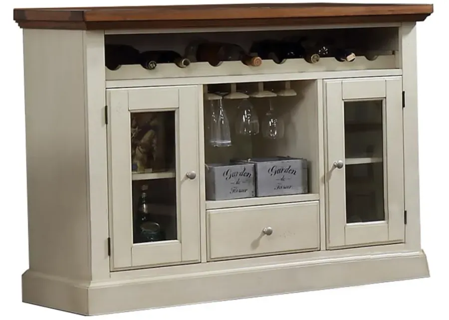 Choices Server w/ Wine Storage in Antique White by ECI