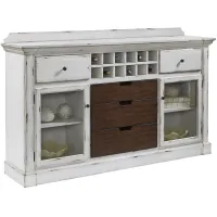 Pulaski Distressed Sideboard with Storage and USB in Gray by Bellanest.