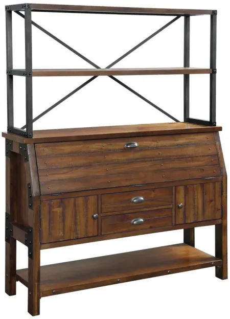 Dayton 2-pc. Buffet w/ Hutch in Rustic Brown by Homelegance
