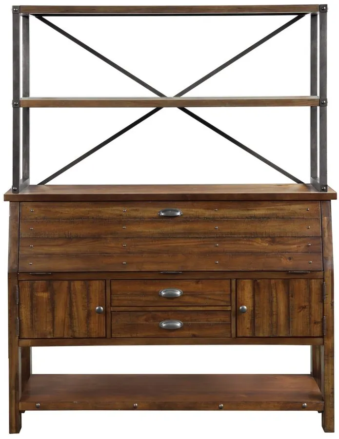 Dayton 2-pc. Buffet w/ Hutch in Rustic Brown by Homelegance