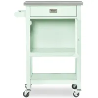 Amelia Apartment Cart in Light Green by Linon Home Decor